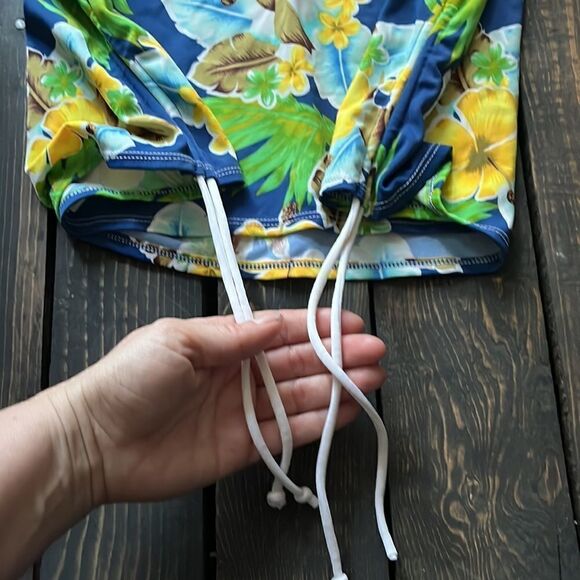 Cazimi tankini floral swimsuit tank top Sz-18W - Picture 8 of 11